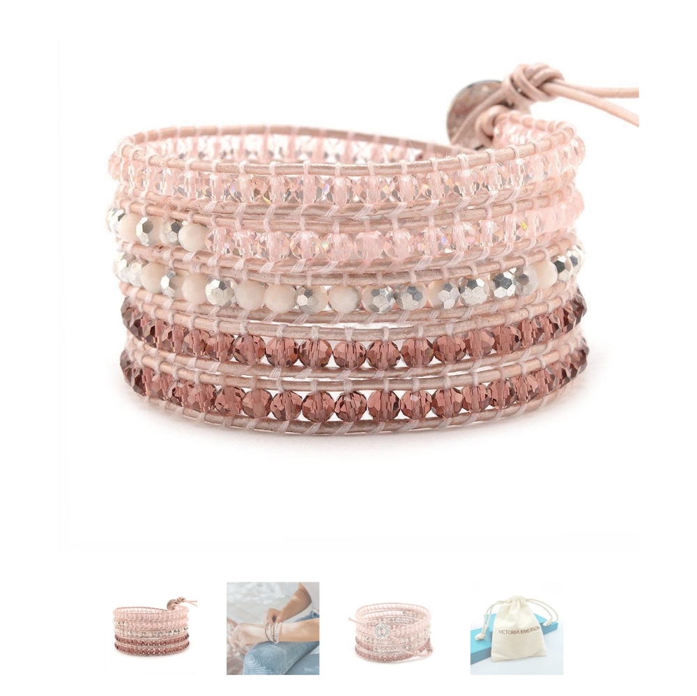Victoria Emerson wrap bracelet - Pink Dorado
